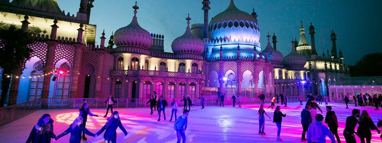 An ice rink at Christmas in Brighton